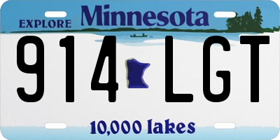 MN license plate 914LGT