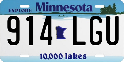 MN license plate 914LGU