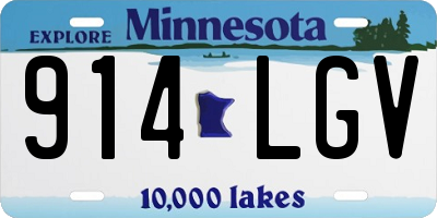 MN license plate 914LGV