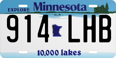 MN license plate 914LHB