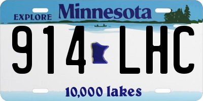 MN license plate 914LHC