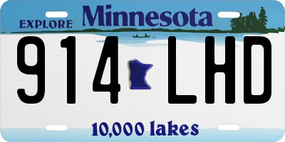 MN license plate 914LHD