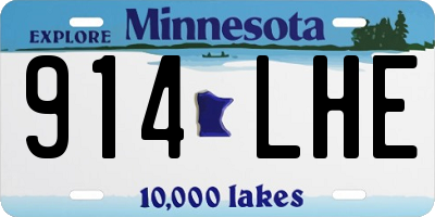 MN license plate 914LHE