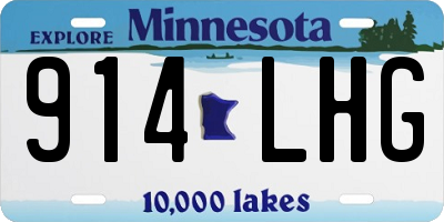 MN license plate 914LHG