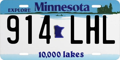 MN license plate 914LHL
