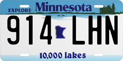 MN license plate 914LHN