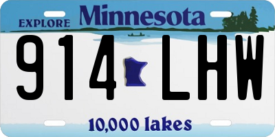 MN license plate 914LHW