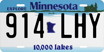 MN license plate 914LHY