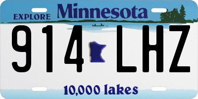 MN license plate 914LHZ