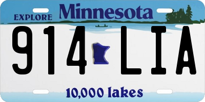 MN license plate 914LIA