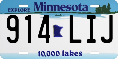 MN license plate 914LIJ