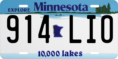 MN license plate 914LIO