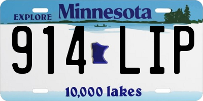 MN license plate 914LIP