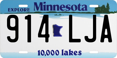 MN license plate 914LJA
