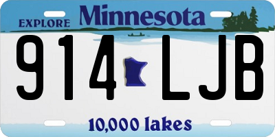 MN license plate 914LJB