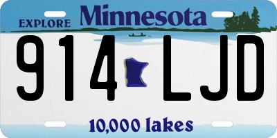 MN license plate 914LJD