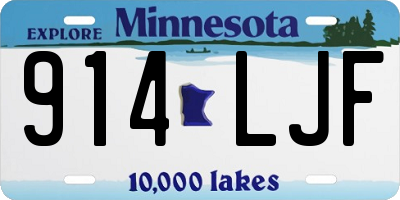 MN license plate 914LJF