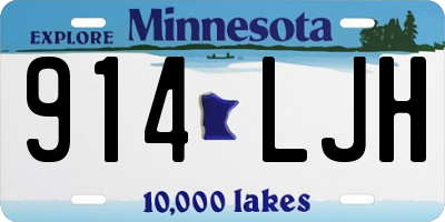 MN license plate 914LJH