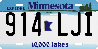 MN license plate 914LJI