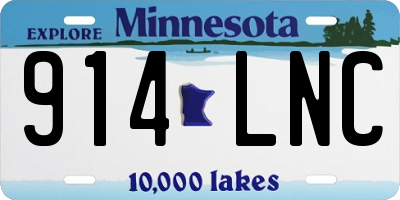 MN license plate 914LNC