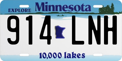 MN license plate 914LNH