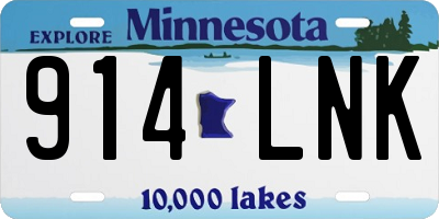 MN license plate 914LNK