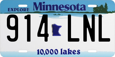 MN license plate 914LNL