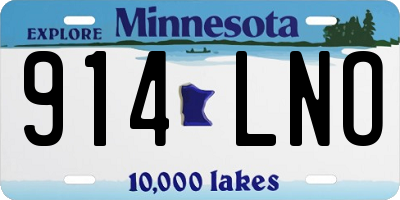 MN license plate 914LNO