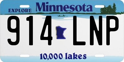 MN license plate 914LNP