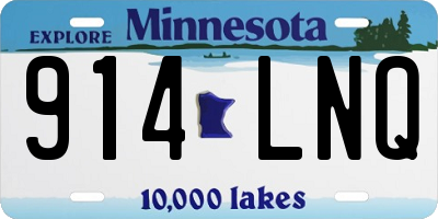 MN license plate 914LNQ