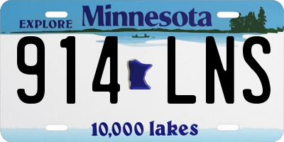 MN license plate 914LNS