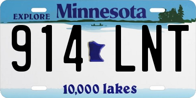 MN license plate 914LNT