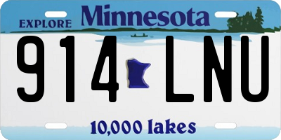 MN license plate 914LNU