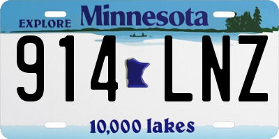 MN license plate 914LNZ