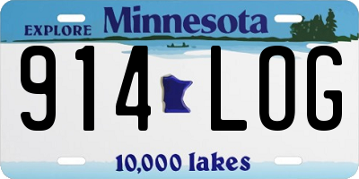 MN license plate 914LOG