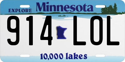 MN license plate 914LOL