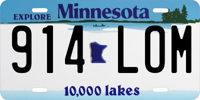 MN license plate 914LOM