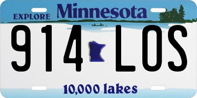 MN license plate 914LOS