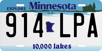 MN license plate 914LPA
