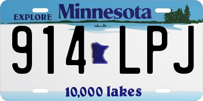 MN license plate 914LPJ