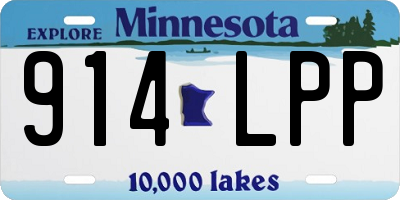 MN license plate 914LPP
