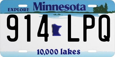 MN license plate 914LPQ