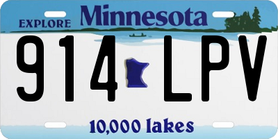 MN license plate 914LPV