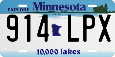 MN license plate 914LPX