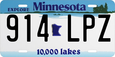 MN license plate 914LPZ