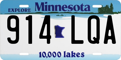 MN license plate 914LQA