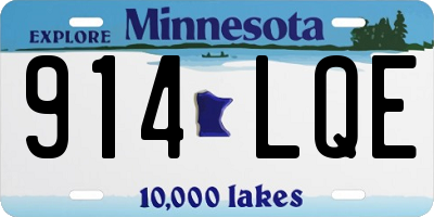 MN license plate 914LQE