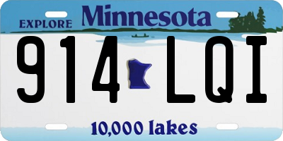 MN license plate 914LQI