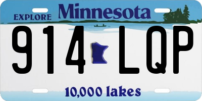MN license plate 914LQP