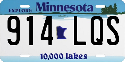 MN license plate 914LQS